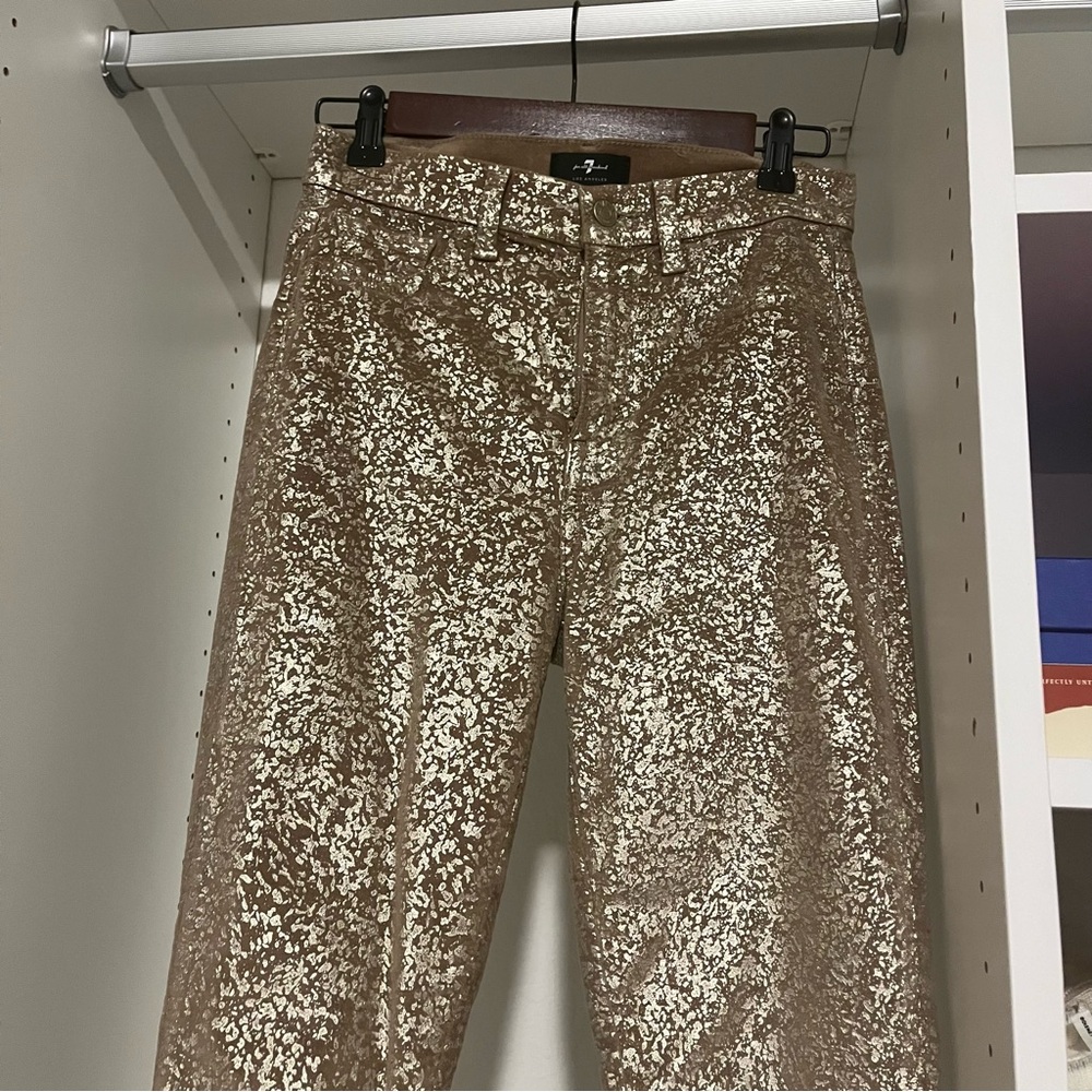 7 For All Mankind Women's Gold Jeans